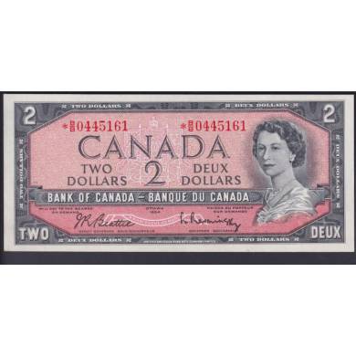 1954 $2 Dollars - UNC - Beattie Rasminsky - Prfixe *B/B - Remplacement