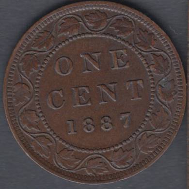 1887 - EF/AU - Canada Large Cent