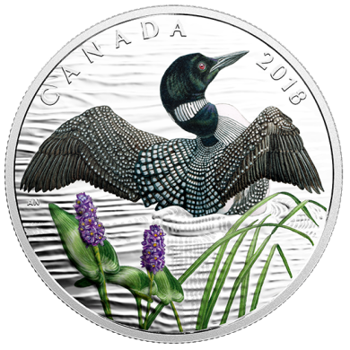 2018 - $10 - Pure Silver Coin - The Common Loon: Beauty and Grace
