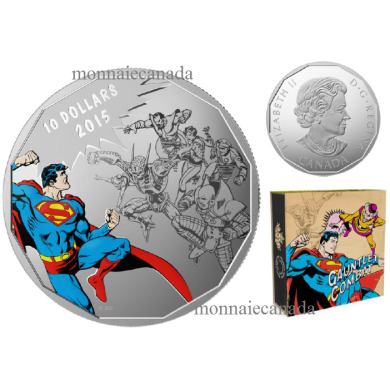 2015 - $10 - 1/2 oz colore en argent fin - DC ComicsMC : Retour dans le temps - Combat