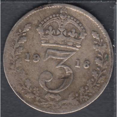 1916 - 3 Pence - Damagr - Great Britain