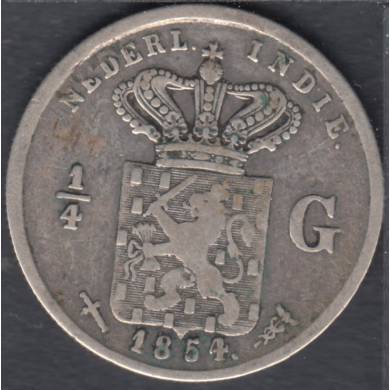 1854 - 1/4 Gulden - Netherlands East Indies