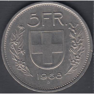 1968 B - 5 Francs - Switzerland