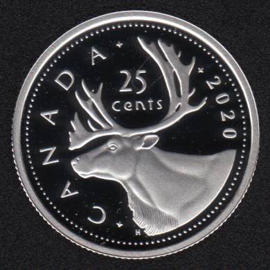 2020 - Proof - Argent Fin - Canada 25 Cents