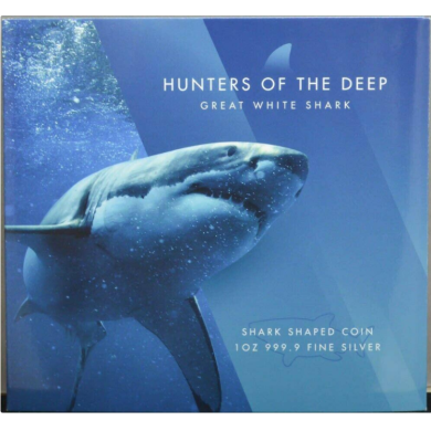 2019 $2 Fine Silver - Hunters of the Deep - The Great White Shark - Solomon Islands
