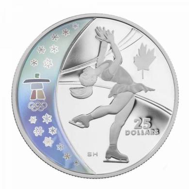2008 - $25 - Sterling Silver - Figure Skating - Olympic Winter Games - Vancouver 2010