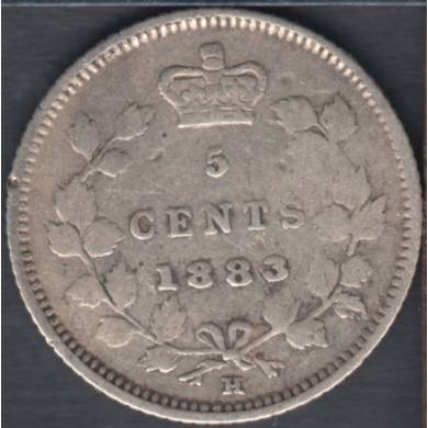 1883 H - VG - OBS-5 - Canada 5 Cents