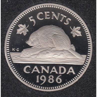 1986 - Proof - Canada 5 Cents
