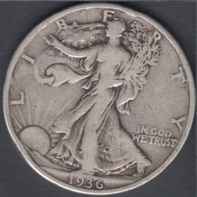 1936 - Fine - Liberty Walking - 50 Cents