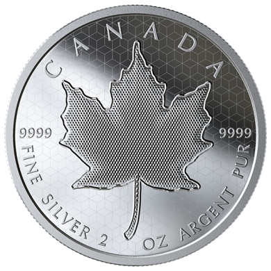 2020 - $10 - 2 oz. Pure Silver Coin - Pulsating Maple Leaf