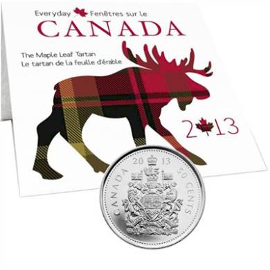 2013 - 50 Cents  - Fentres sur le Canada - Le tartan de la feuille d'rable