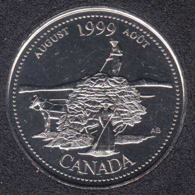 1999 - #8 B.Unc - August - Canada 25 Cents