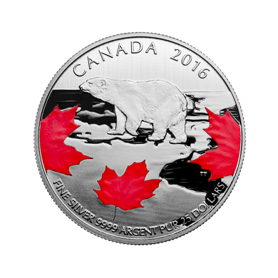 2016 Canada $25 Dollars en argent fin .9999 – Grand Nord