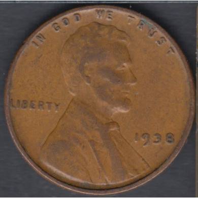 1938 - VF - Lincoln Small Cent USA