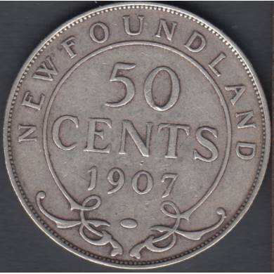 1907 - VF - 50 Cents - Terre Neuve
