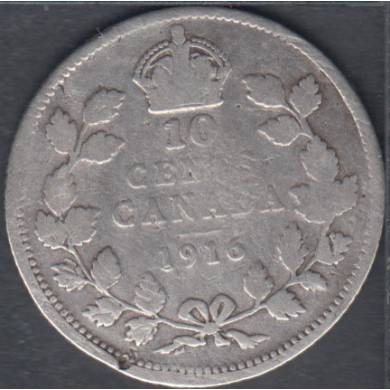 1916 - Good - Rim Nick - Canada 10 Cents