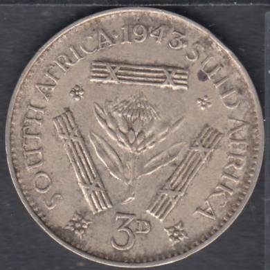 1943 - 3 Pence - Afrique du Sud