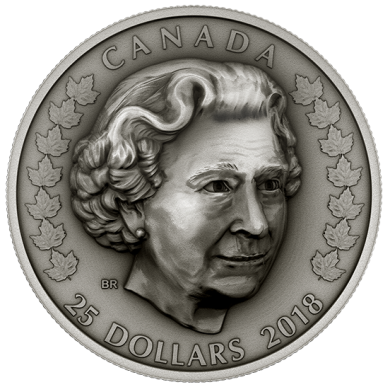 2018 - $25 - Pure Silver Coin - Her Majesty Queen Elizabeth II: Matriarch of the Royal Family