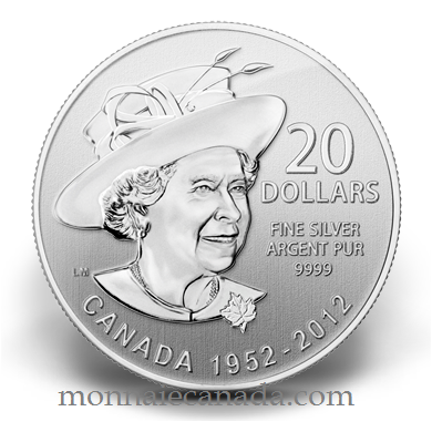 2012 - $20 for $20 - QUEEN Jubilee 99.99% PURE SILVER 60 Years *NO TAX*