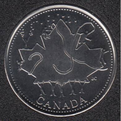 2002 - 1952 P - B.Unc - Journée du Canada - Canada 25 Cents