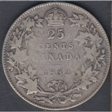 1932 - VG - Canada 25 Cents