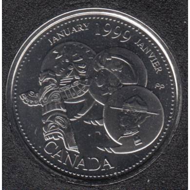 1999 - #1 NBU - Janvier - Canada 25 Cents