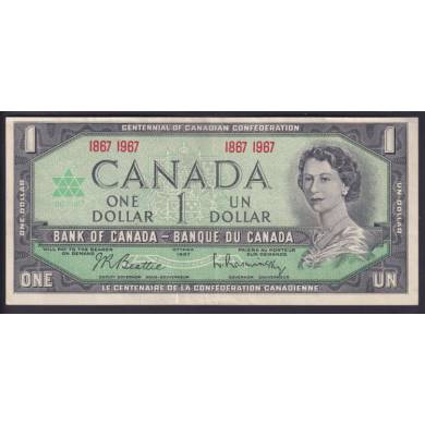 1867 1967 $1 Dollar - EF - Beattie Rasminsky