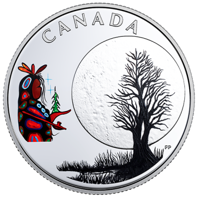 2018 - $3 - Pure Silver Coloured Coin - Thirteen Teachings From Grandmother Moon: Little Spirit