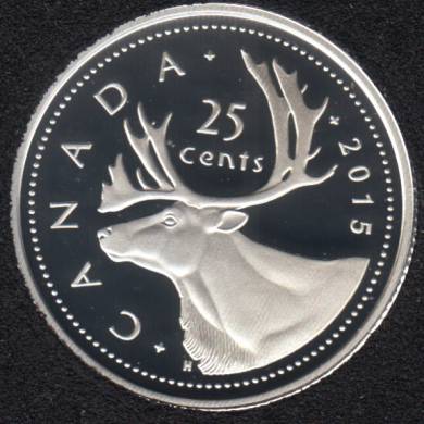 2015 - Proof - Argent Fin - Canada 25 Cents