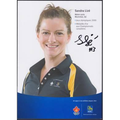 Sandra Lizé Autographié Water-polo - Medaille d'or Championnats Canadiens - Photo 5 x 7