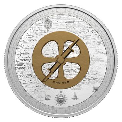 2021 $50 Dollars - 5 oz. Pure Silver Coin - Lost Then Found: Champlain and the Astrolabe - Mintage: 1,000