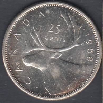 1958 - Unc - Canada 25 Cents
