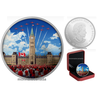 2017 - $30 - 2 oz. Pure Silver Glow-in-the-Dark Coin - Celebrating Canada