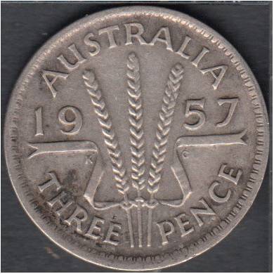 1957 - 3 Pence - Australie