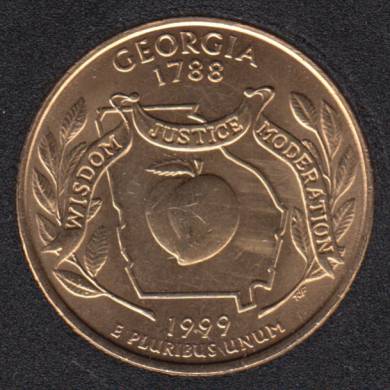 1999 D - Georgia - Plaqu Or - 25 Cents