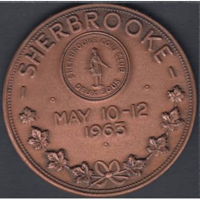 1963 - Sherbrooke Coin Club - Quebec Numismatic Association 2ième Convention - Médaille