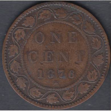 1876 H - G/VG - Canada Large Cent