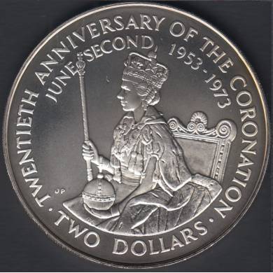 1973 - 2 Dollars - Proof -  Ile Cook Island
