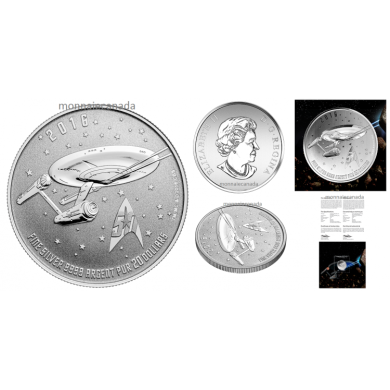 2016 - $20 - Star TrekTM- Fine Silver Coin – Enterprise
