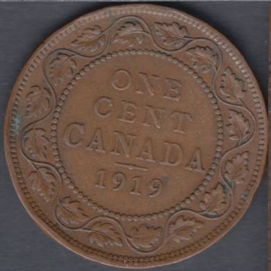 1919 - F/VF - Bent - Canada Large Cent
