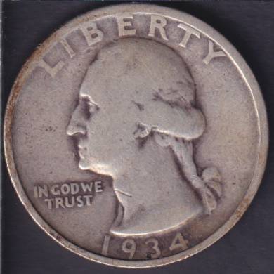 1934 - Washington - 25 Cents USA