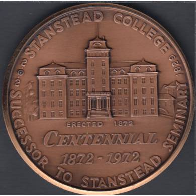1972 - 1872 - Stanstead College Centennial - Médaille