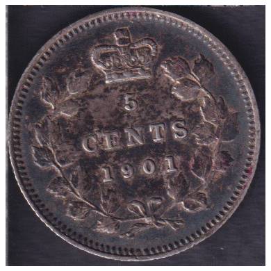 1901 - EF/AU - Canada 5 Cents