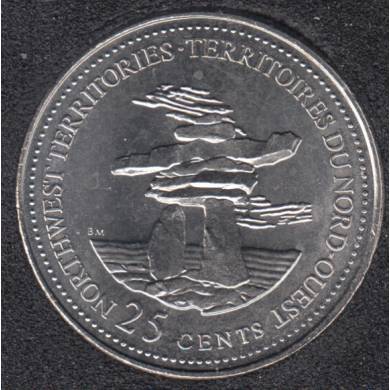 1992 - #2 B.Unc - Northwest Territories - Canada 25 Cents