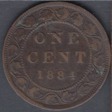 1884 - VG/F - Obverse #2 - Canada Large Cent