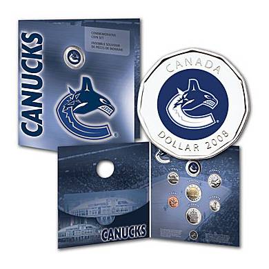 2008 Vancouver Canucks NHL - 7 Coin set - $1 Dollar Coloured
