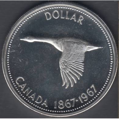 1967 - Specimen Heavy Cameo - Canada Dollar