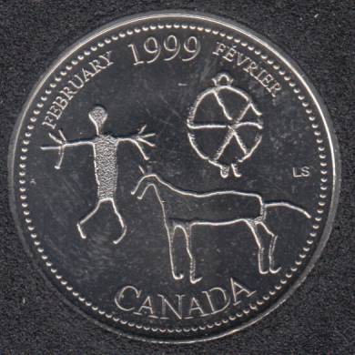 1999 - #2 - B.Unc - Fevrier - Canada 25 Cents