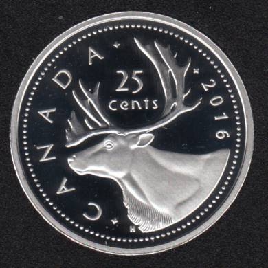 2016 - Proof - Fine Silver - Canada 25 Cents