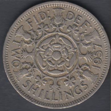 1957 - Florin (Two Shillings) - Great Brotain